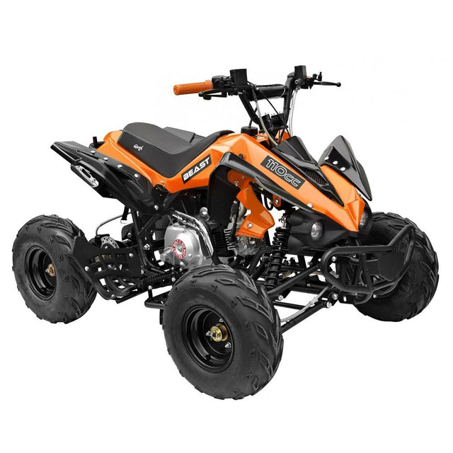 GMX GMX Beast 110cc Petrol-Powered 4-Stroke Kids Sports Quad Bike - Orange GE-YX110-ORG