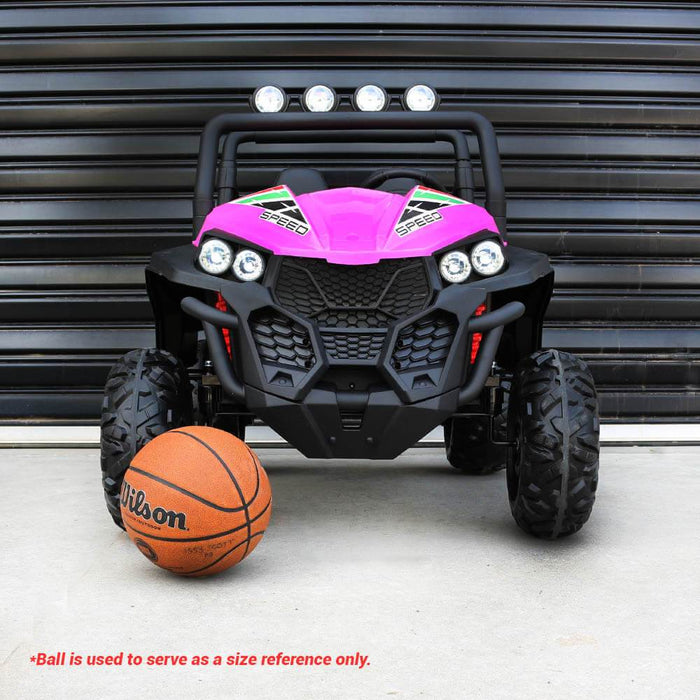 Kids Car Sales Big 2-Seat Trail-Cat 24v Kids Ride-On Buggy w/ Remote - Pink BJS2588-1-PIN