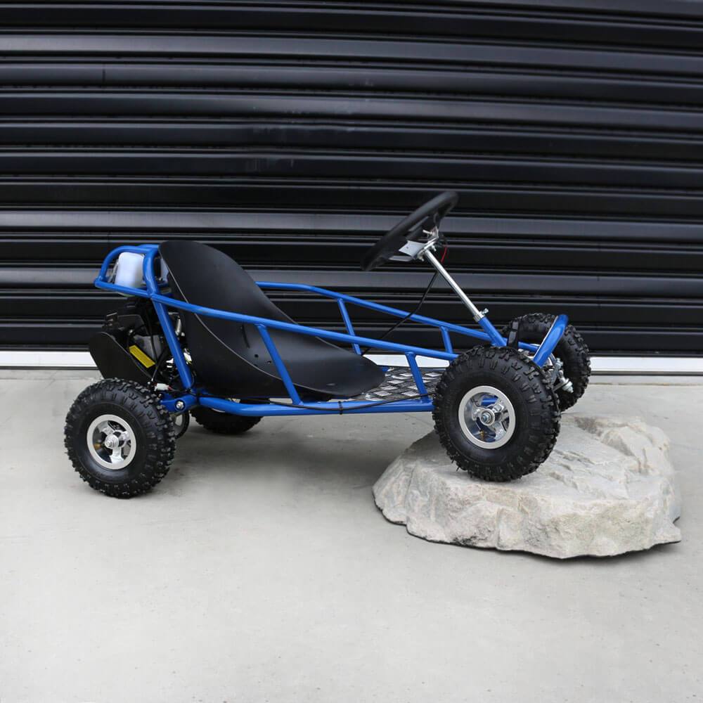 MJM MJM 49cc Automatic 2-Stroke Kids Mini Go Kart - Blue MJM-49GK-BLU