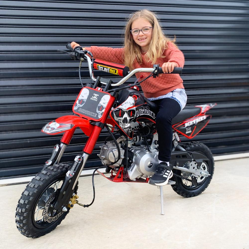 MJM MJM 50cc Petrol Powered 4-Stroke Kids Dirt Bike - Red MJM-50DB-RED