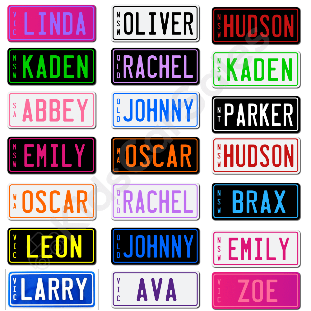 Unbranded 1 x Free Personalised Mini Number Plate for Kids Ride-On Cars (WITH PURCHASE ONLY)