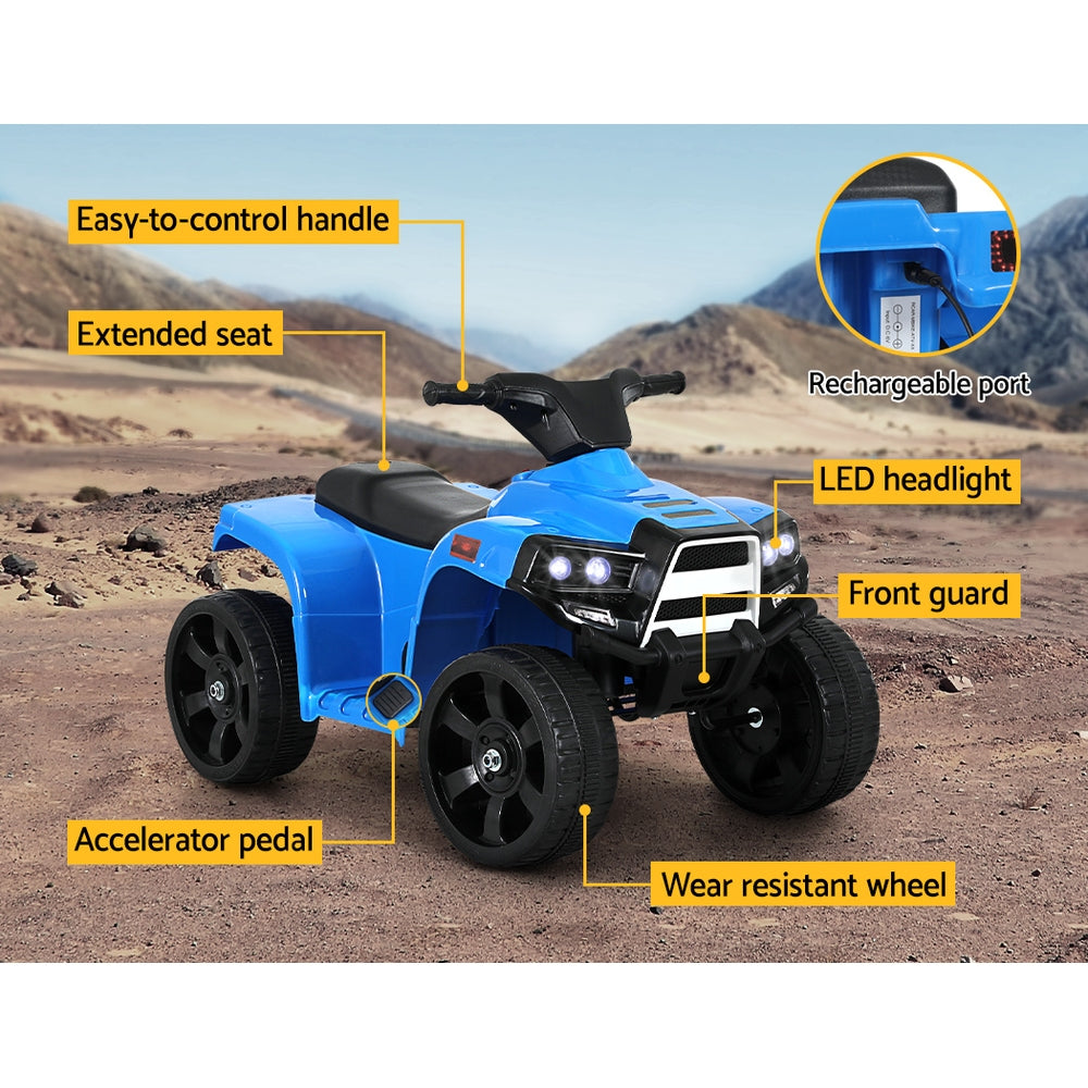 Rigo 4 Wheeler 6v Electric Kids Quad Bike - Blue