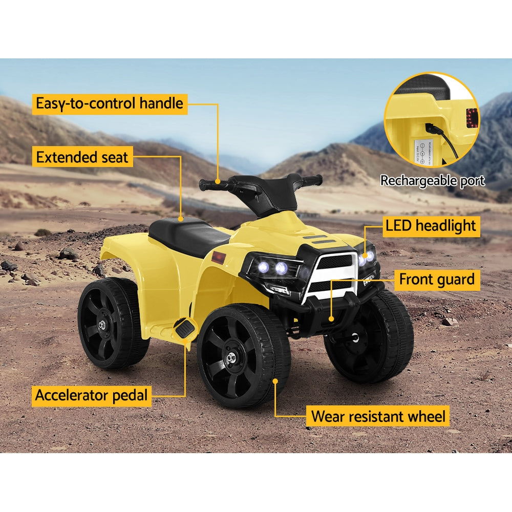 Rigo 4 Wheeler 6v Electric Kids Quad Bike - Yellow