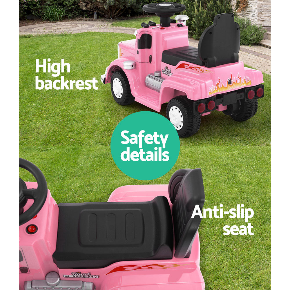 Kids Electric Toy Truck 6v Ride-On Kids Car - Pink