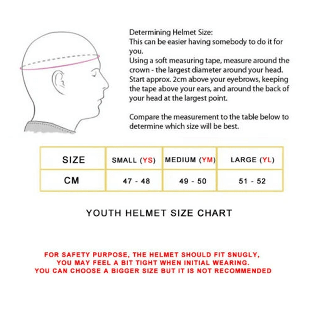 TDRMOTO TRDMOTO Kids Full-Face Motorbike/ATV Helmet - Orange