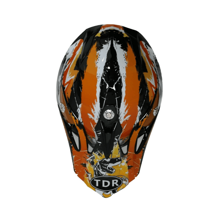 TDRMOTO TRDMOTO Kids Full-Face Motorbike/ATV Helmet - Orange