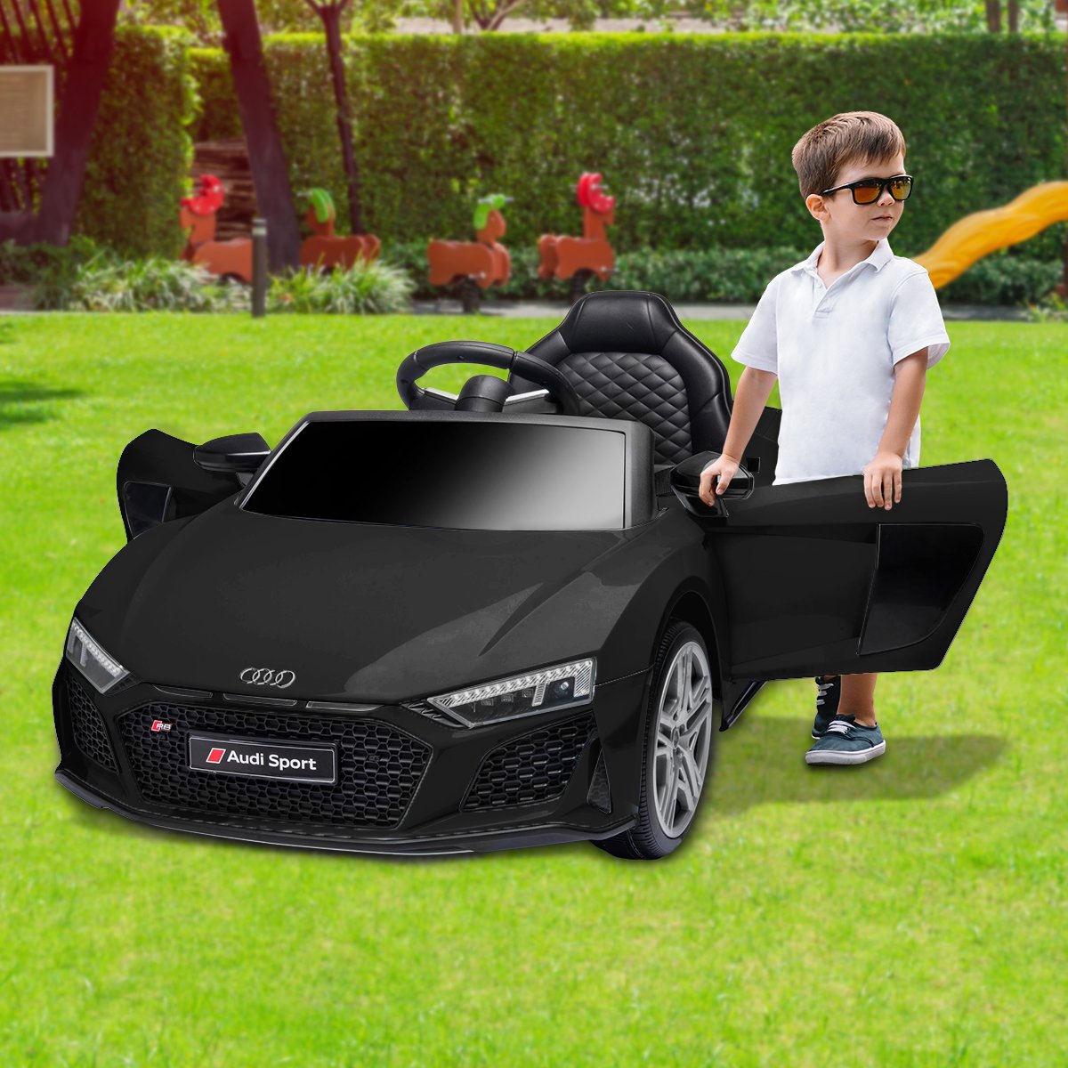 Kahuna R8 Spyder Audi Licensed 12v Electric Ride On Kids Car with Remote - Black
