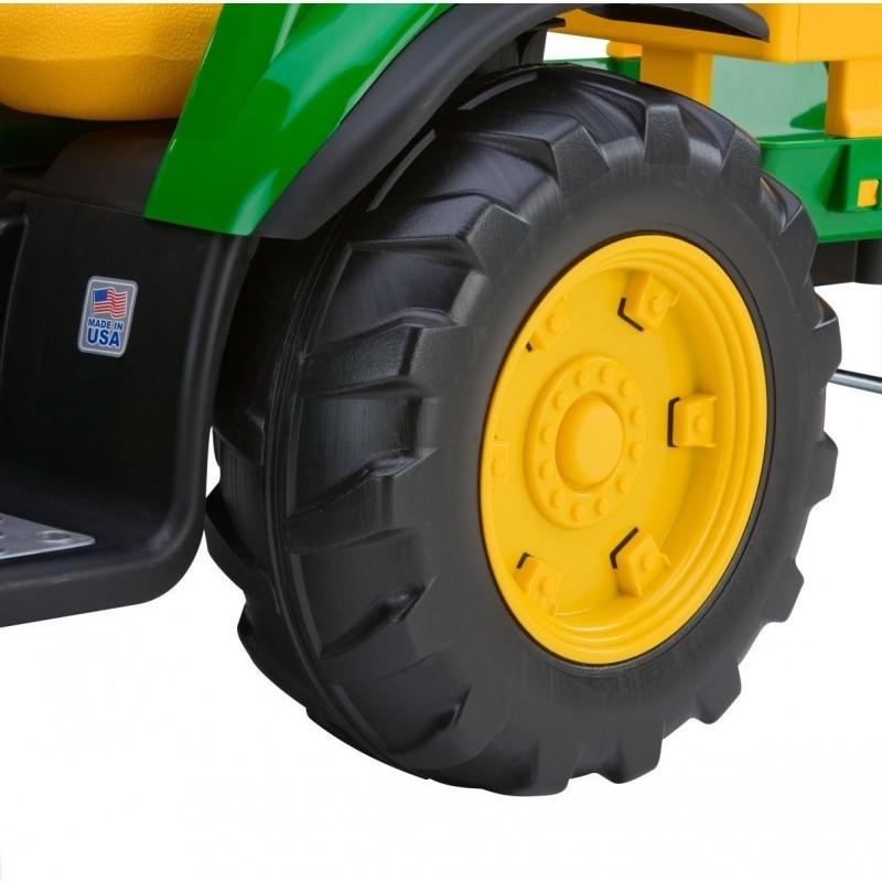John Deere John Deere Ground Loader 12v Kids Ride On Digger With Scoop & Trailer IGOR0071