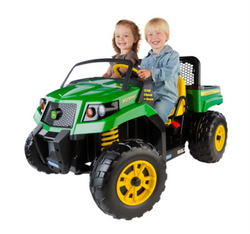 Twin seater john deere kids ride on car in green