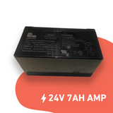 24V 7AH rechargeable lead-acid battery, ideal for high-power applications and electric vehicles, featuring a durable and non-spillable design