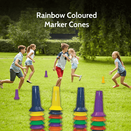 Yard Games Rainbow Coloured Marker Cones (48/pk) YG1233