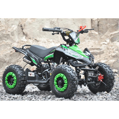 Motoworks Motoworks 49cc Petrol Powered 2-Stroke Sports Kids Quad Bike - Green MOT-49ATV-SP-GRE