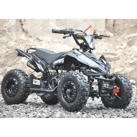 Motoworks Motoworks 49cc Petrol Powered 2-Stroke Sports Kids Quad Bike - Black MOT-49ATV-SP-BLA