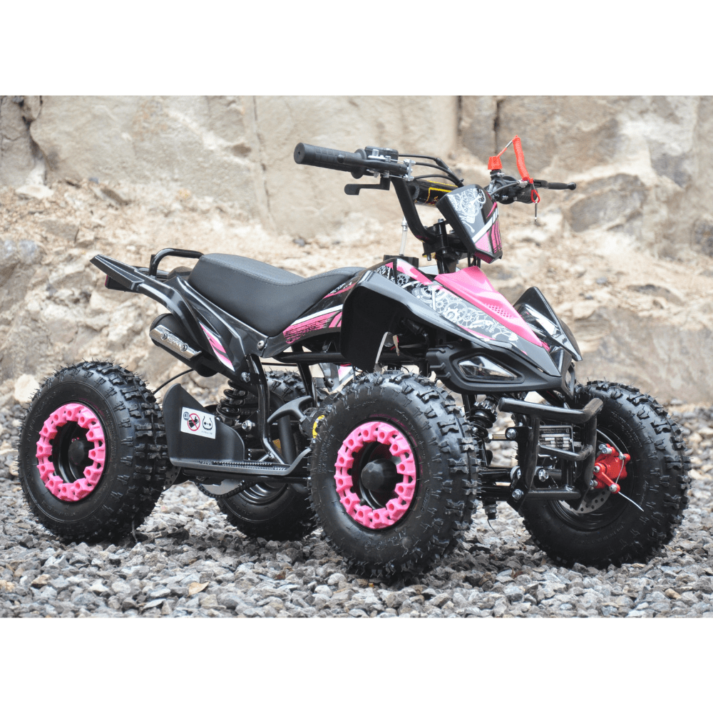 Motoworks Motoworks 49cc Petrol Powered 2-Stroke Sports Kids Quad Bike - Pink MOT-49ATV-SP-PIN