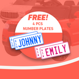 2 x Free Personalised Mini Number Plates (WITH BUNDLE PURCHASE ONLY)