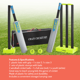 Yard Games Uber Crazy Cricket Set for Beach/Backyard Fun YG3231