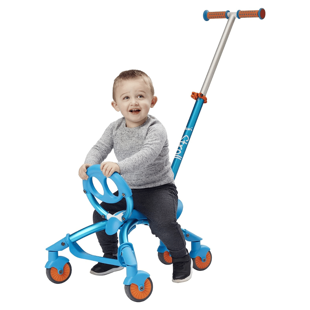 YBike YBike Pewi Stroll Push Kids Ride On/Walker - Blue YBYPIW8