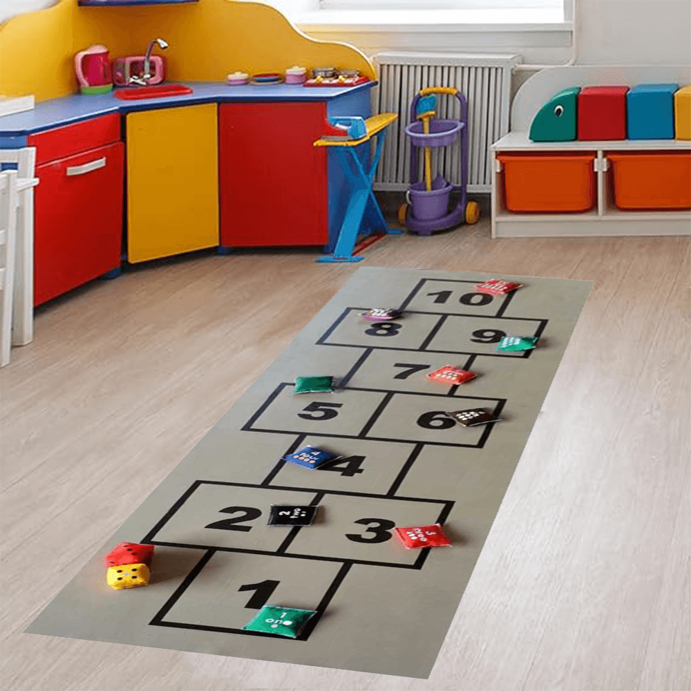 Yard Games Hopscotch 77cm x 232cm PVC Mat with Beanbags YG1242