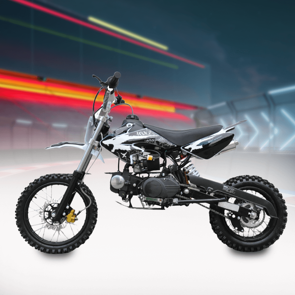 Motoworks 125cc Petrol Powered 4 Stroke Kids Dirt Bike Black Kids Car Sales