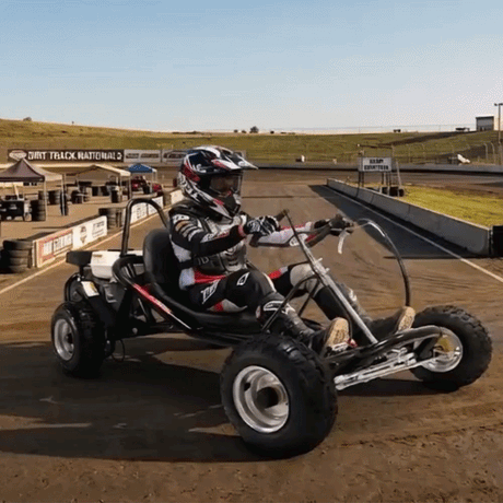 GMX Drift 200cc 4-Stroke Pull Start Kids Go Kart - Black