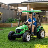 Go Skitz Big L 12V Tractor with Roof - Green