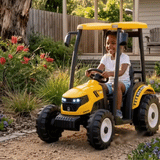 Go Skitz 12V Kids Ride-On Tractor with Roof - Yellow