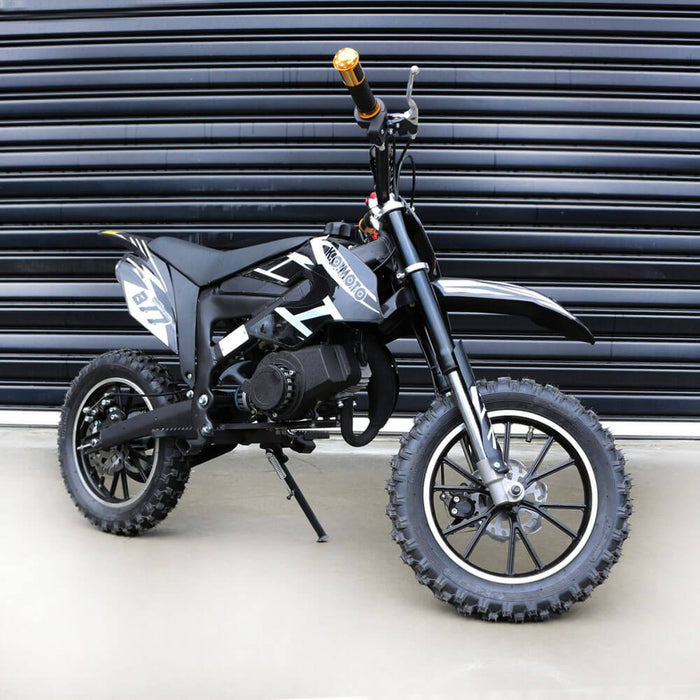 MJM MJM 49cc Petrol Powered 2-Stroke Kids Dirt Bike - Black (Open Box) MJM-49DB-BLA-OPENBOX