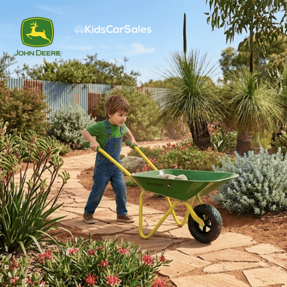 John Deere Kids Metal Wheelbarrow - 10kg Capacity