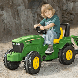John Deere Rolly Farmtrac Kids Pedal Tractor With Opening Hood
