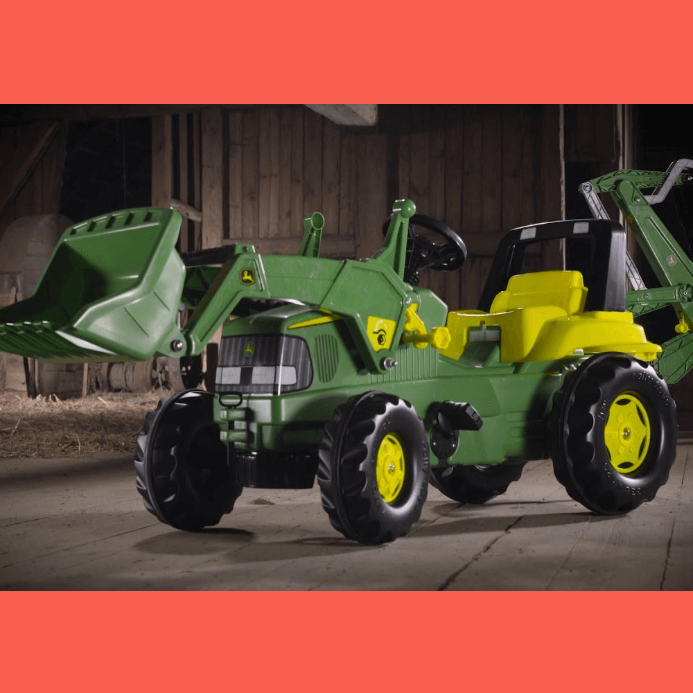 John Deere Rolly Junior Premium Tractor with Loader & Excavator