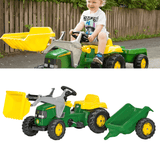 John Deere Rolly Kid Classic Pedal Tractor with Trailer & Loader