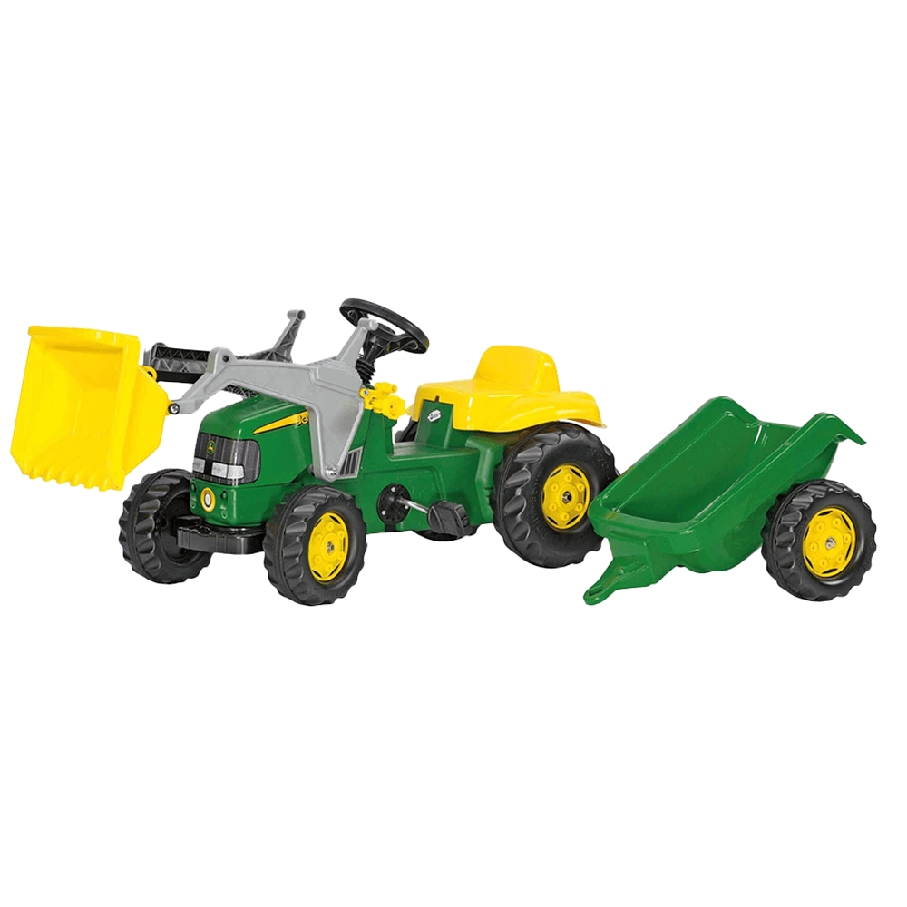 John Deere Rolly Kid Classic Pedal Tractor with Trailer & Loader