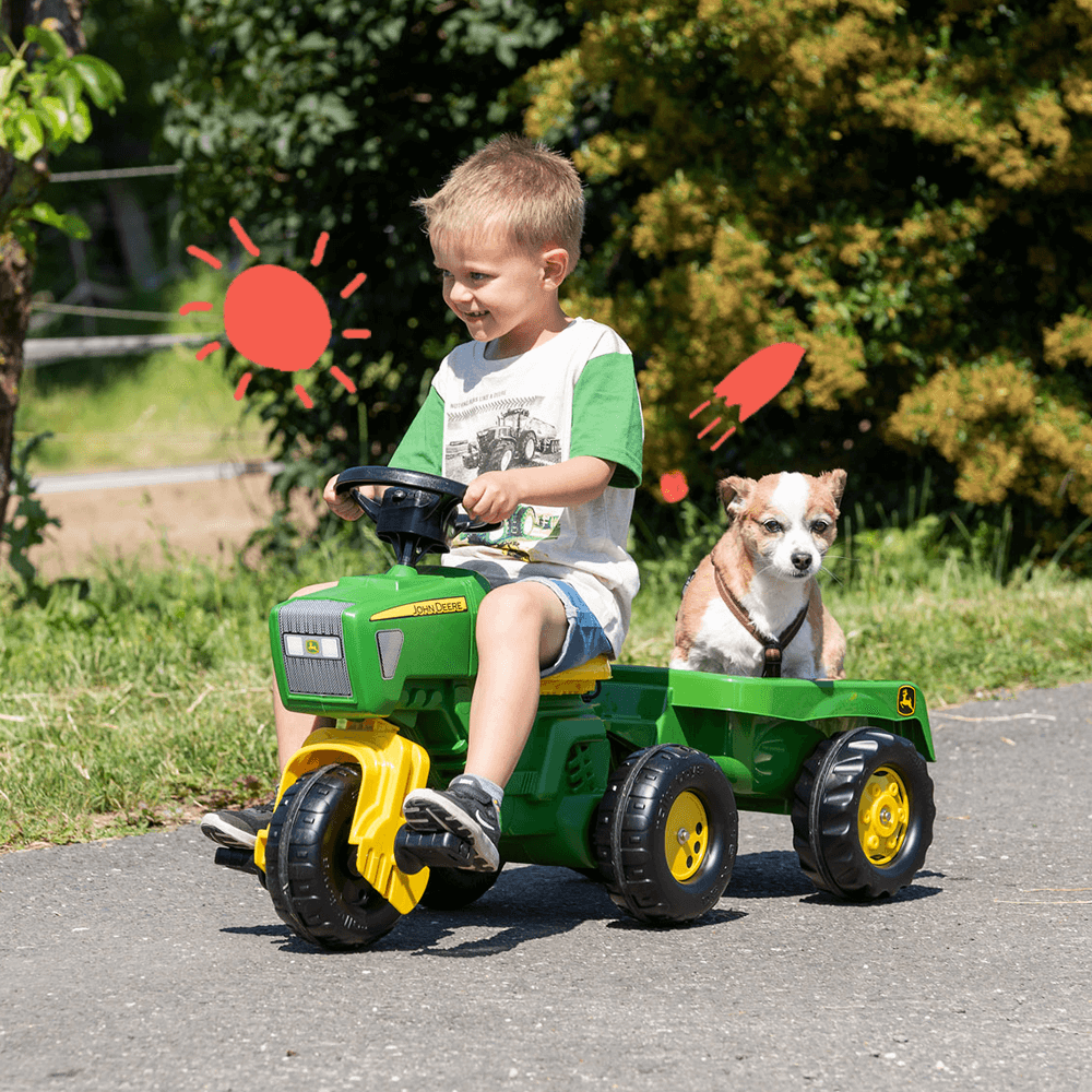 John Deere Rolly Trac Trike with Trailer