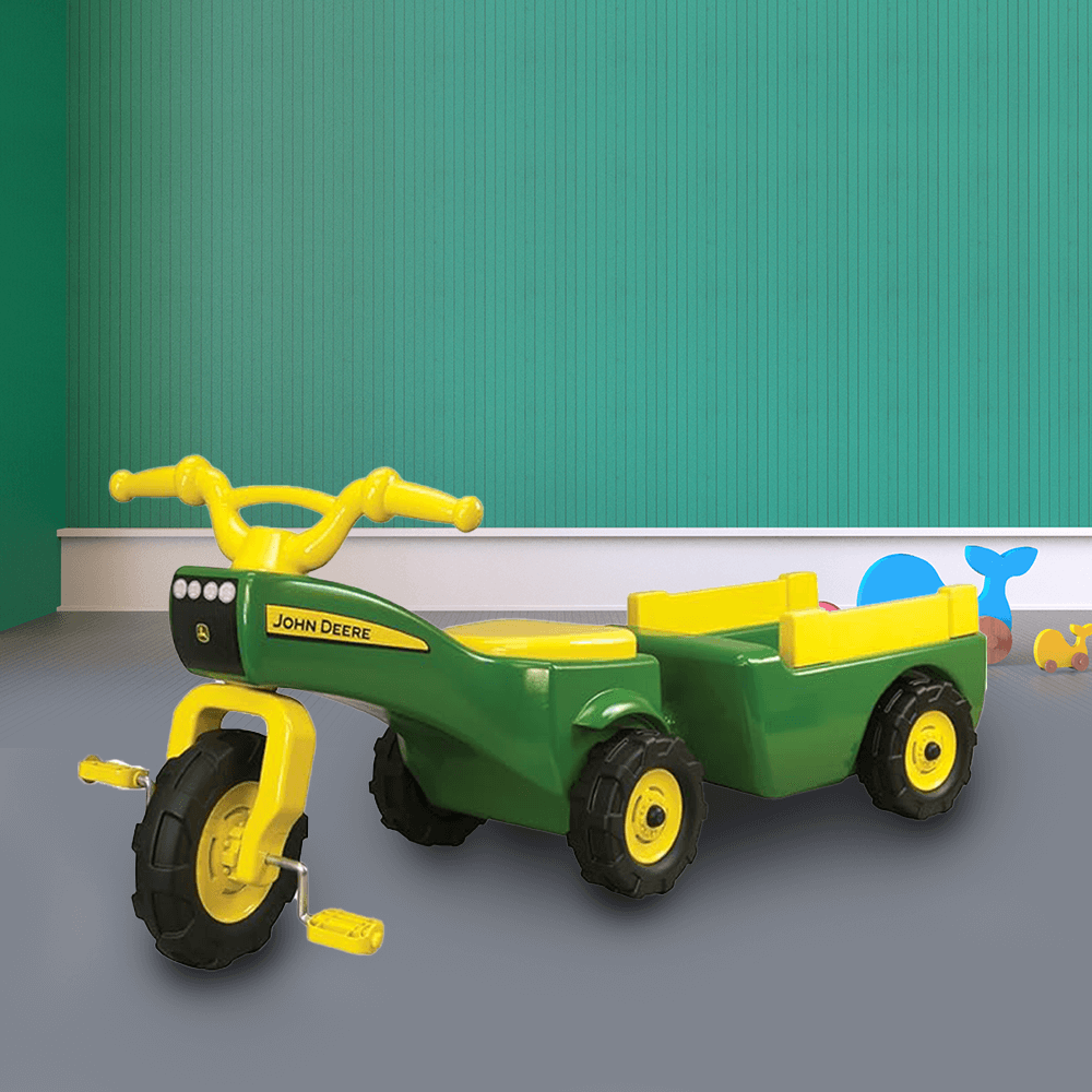 John Deere John Deere Kids Ride On Pedal Trike and Trailer Set 46088