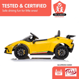 Kahuna Lamborghini Performante Kids Electric Ride On Car Remote Control - Yellow