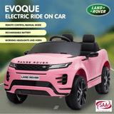 Kahuna Licensed Land Rover 12v Kids Electric Ride On  with Remote - Pink