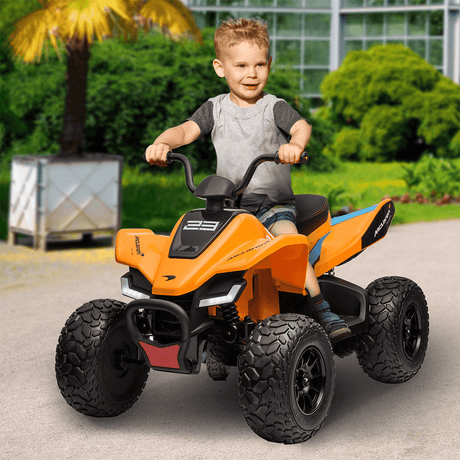 Kahuna Licensed 12v MCL35 McLaren Kids Electric Quad Bike - Orange