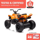 Kahuna Licensed 12v MCL35 McLaren Kids Electric Quad Bike - Orange