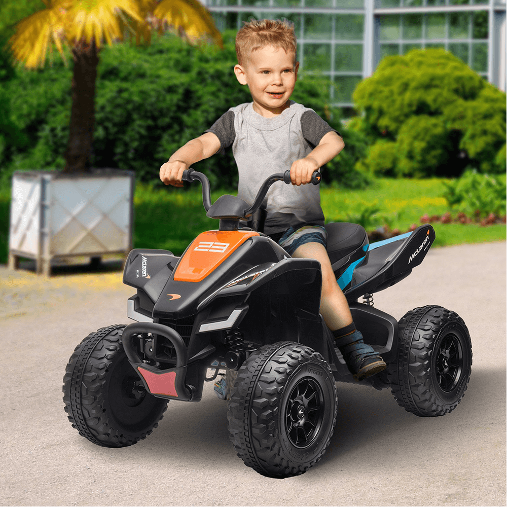 Kahuna Licensed 12v MCL35 McLaren Kids Electric Quad Bike - Black