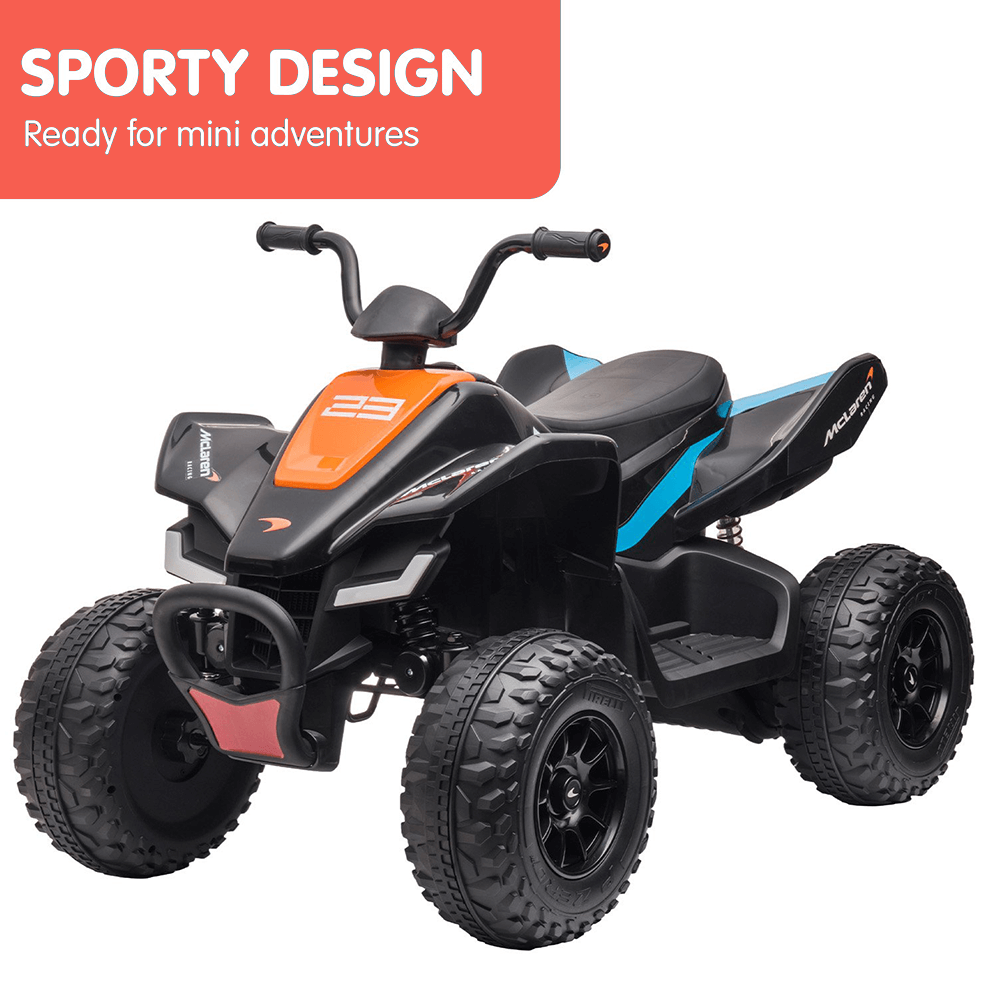 Kahuna Licensed 12v MCL35 McLaren Kids Electric Quad Bike - Black