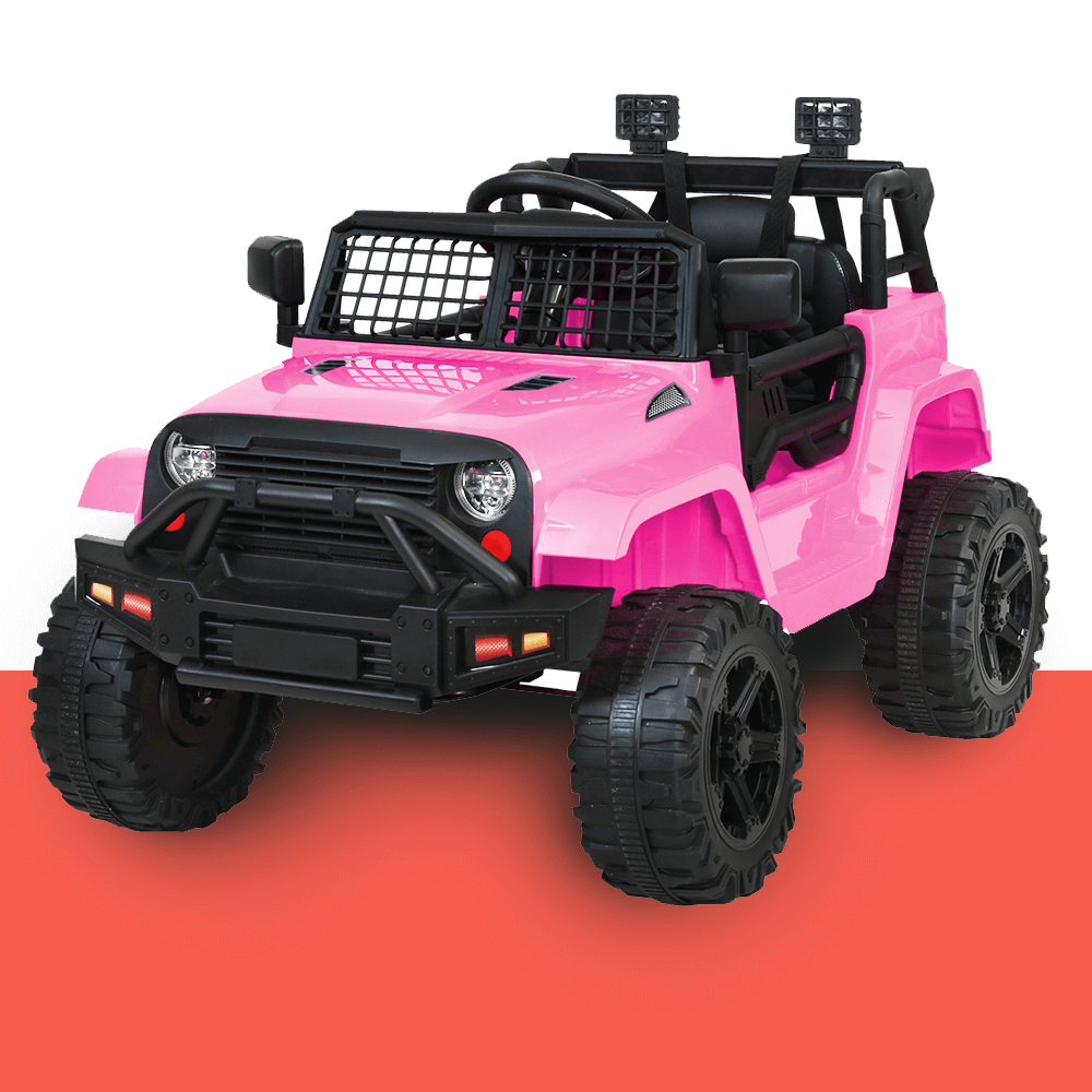 Kids Electric 12v Ride On Jeep with Remote Control - Pink