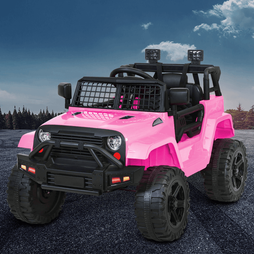 Kids Electric 12v Ride On Jeep with Remote Control - Pink