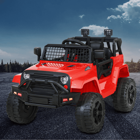 Kids Electric 12v Ride On Jeep with Remote Control - Red