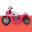 Kids Electric 6v White 3-Wheel Chopper-Style Pink Ride-On Motorbike
