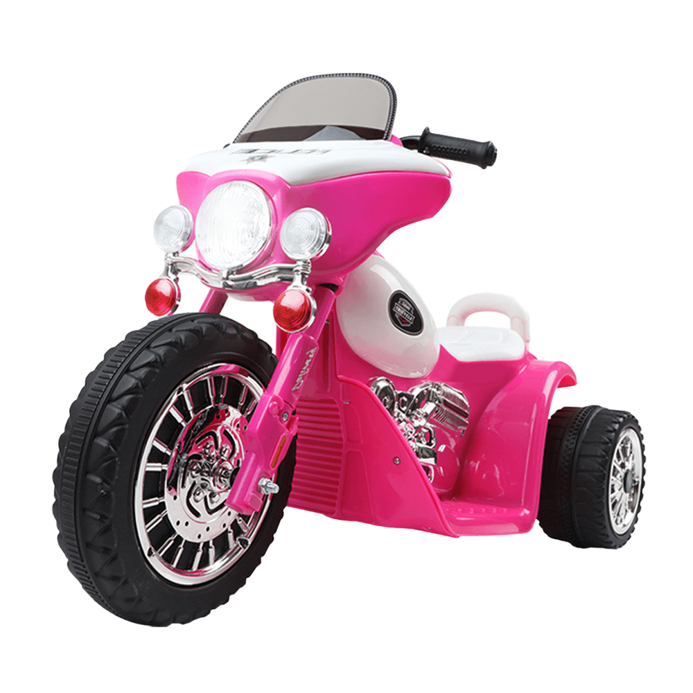 Kids Electric 6v White 3 Wheel Chopper Style Pink Ride On