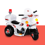 Kids Electric 6v White 3-Wheel Ride-On Motorbike