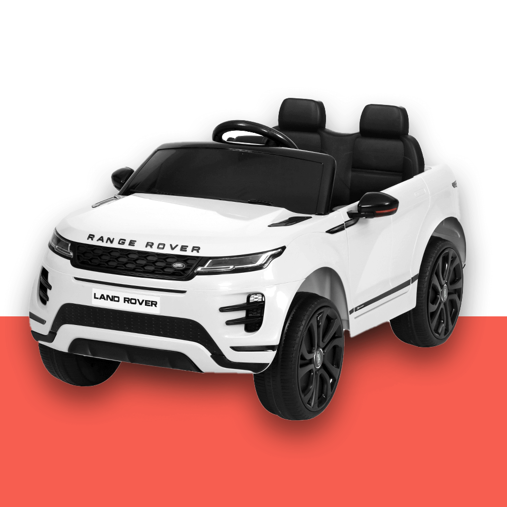 Kids Electric Ride On Car Land Rover Licensed Toy Cars Remote 12V Battery White