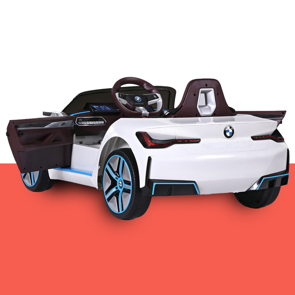 Kids Ride On Car BMW Licensed I4 Sports Remote Control Electric Toys 12V White