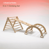 Kids Car Sales 3-in-1 Wooden Climbing Set