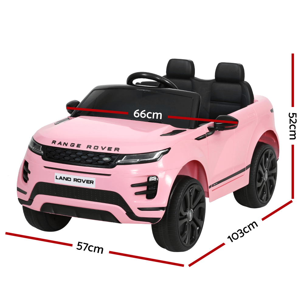 Licensed Land Rover 12V Electric Kids Ride-On Car - Pink